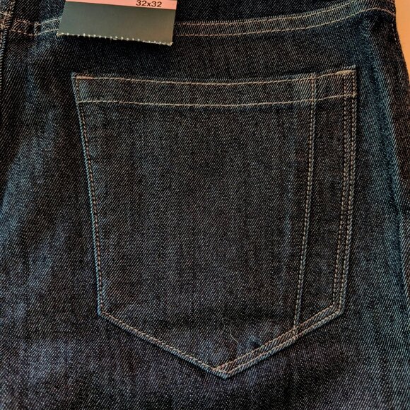 NWT PERRY ELLIS jeans Sz 32 x 32 SLIM FIT STRAIGHT LEG STRETCH LOW Dark Indigo - Picture 8 of 14